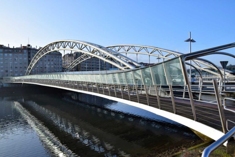 Pontevedra. Brücke der Ströme. Brücke von O Burgo. Brücke von den Trägern.