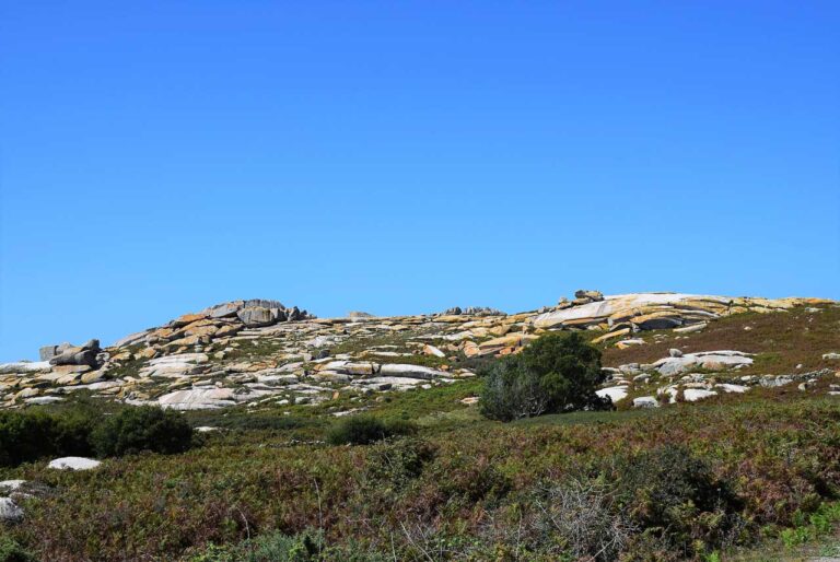 Die Insel Sálvora. Ansichten von Alto del Milreu